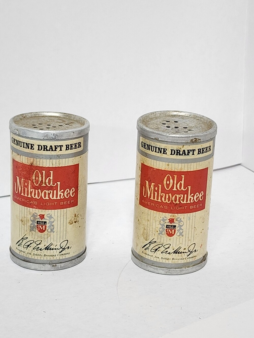 Red and Cream Vintage-Style Salt & Pepper Shakers